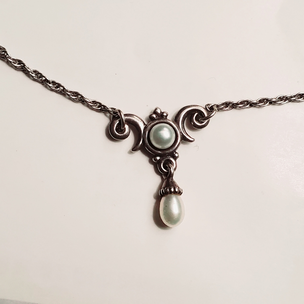 James Avery Victorian Pearl Silver Necklace